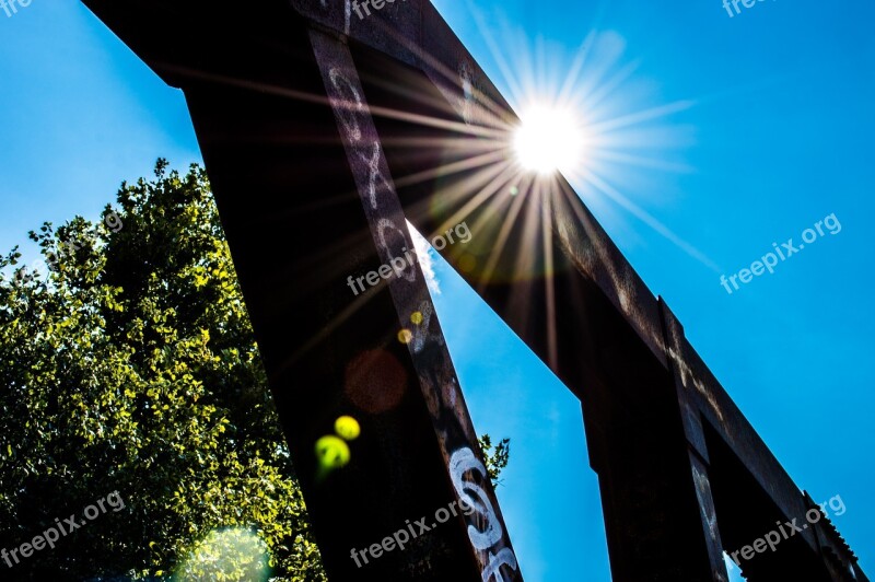 Sunlight Solar Flare Bridge Outdoors Outside