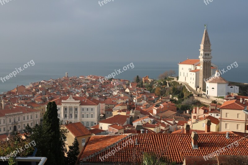 Slovenia Piran Architecture Mediterranean City