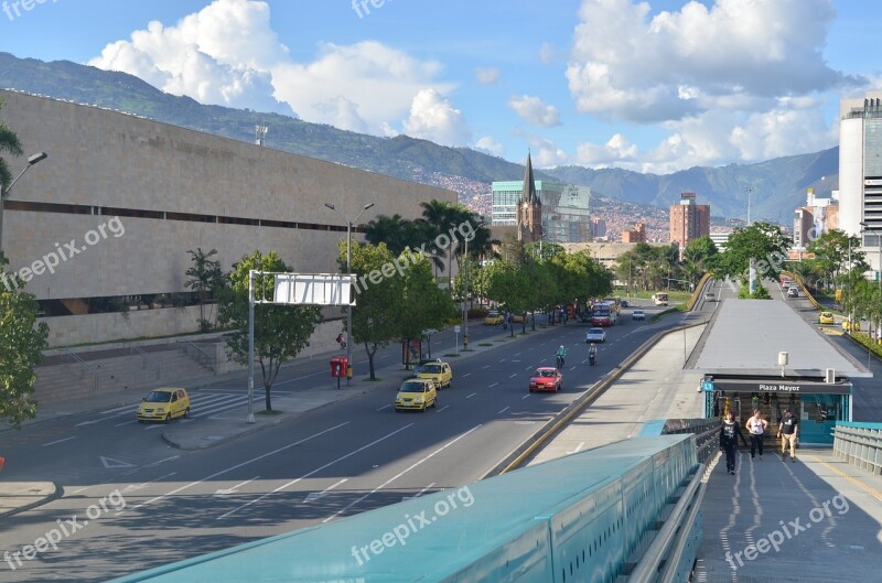 Medellin City Colombia Urban Landscape