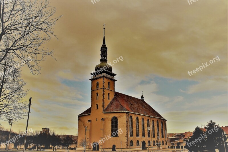 Church Of The Assumption Of The Blessed Virgin Mary City Bridge Central Bohemia Rarity