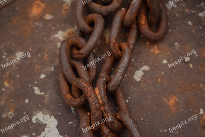 Chains Rust Metal Iron Old