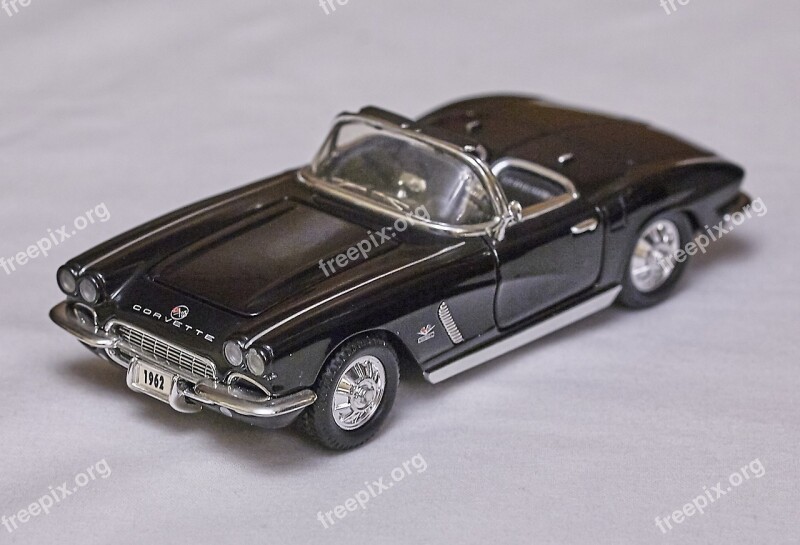 Car Model Black Chevrolet Corvette C1