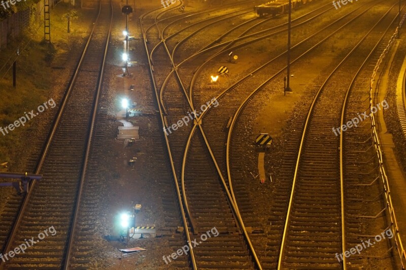 Railway Rail Train Gleise Railroad Tracks