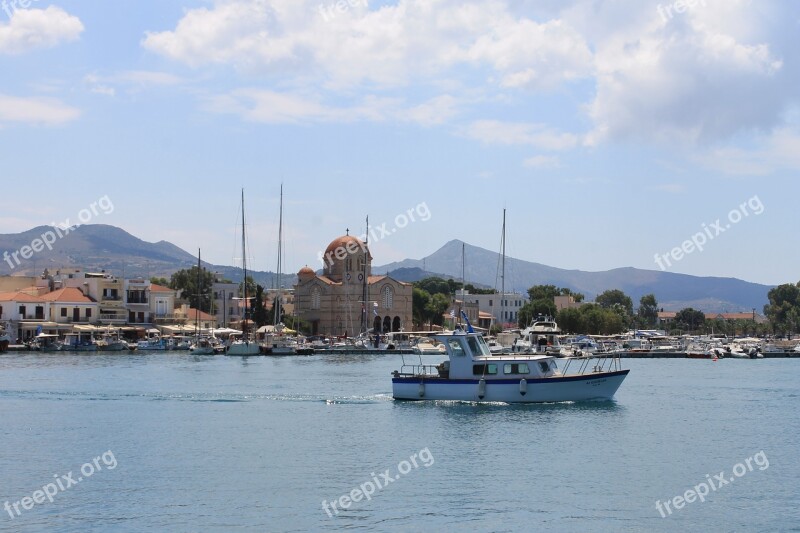 Aegina Greece Saronic Church Coast