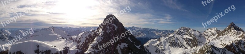 Snow Landscape Wintry Panorama Winter