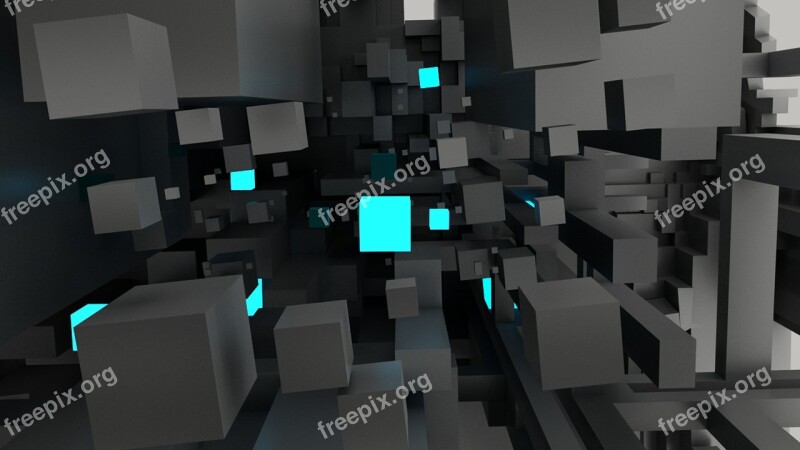 Cube Technology Fantasy 3d Art Free Photos