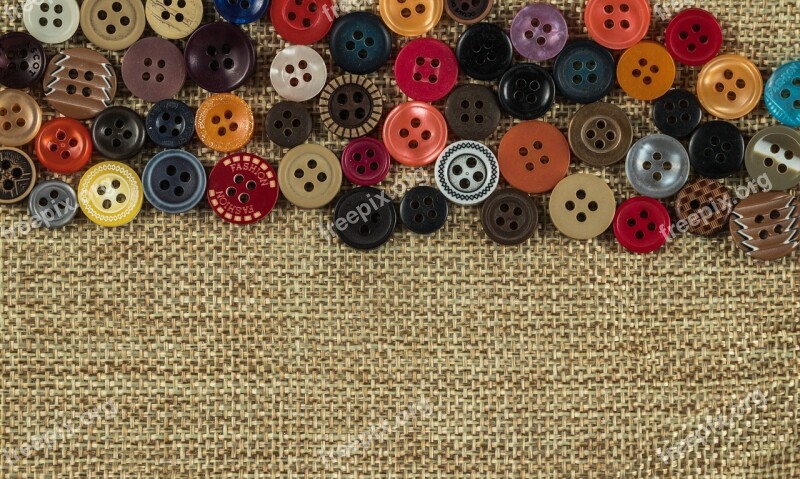 Button Buttons Sewing Color Colorful Colour