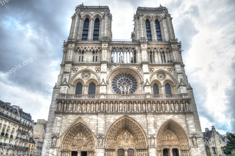 Paris Church France Architecture Cathedral