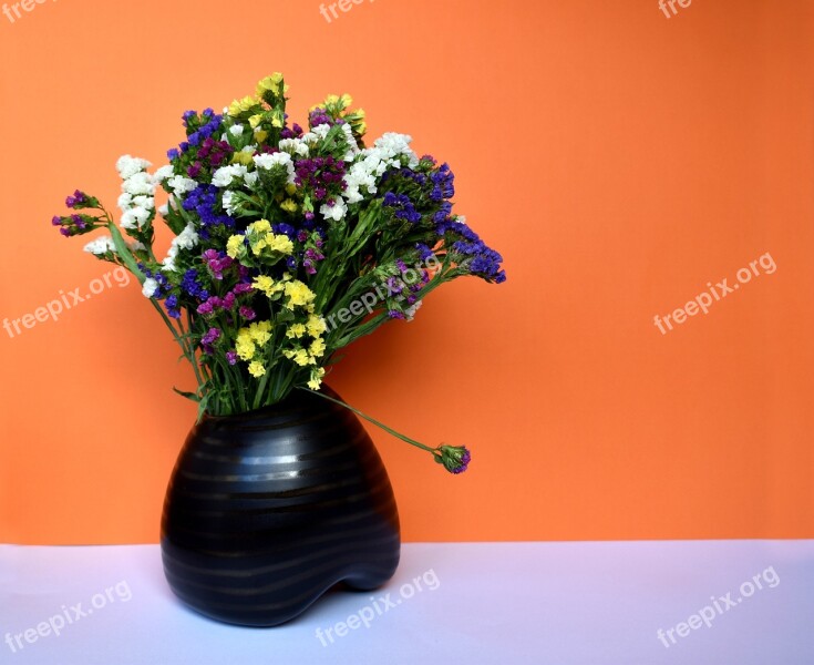 Still Life Still-life Flowers Limonium Bouquet