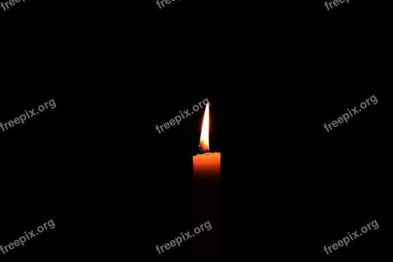 Candle Light Candlelight Flame Black Background