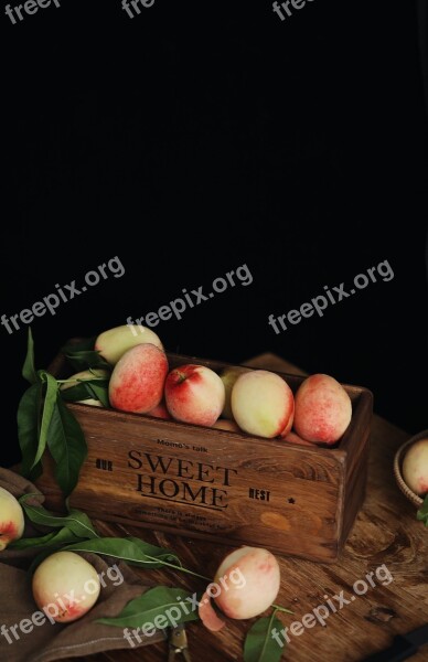 Litchi Fruit Peaches Background Photography