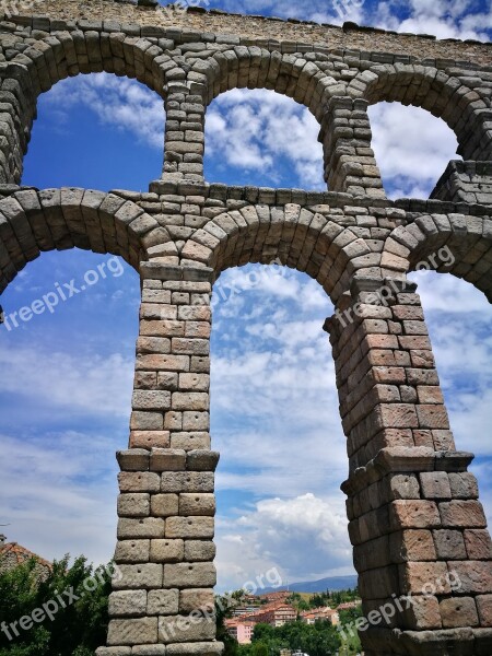 Architecture Old Arc Aqueduct Segovia