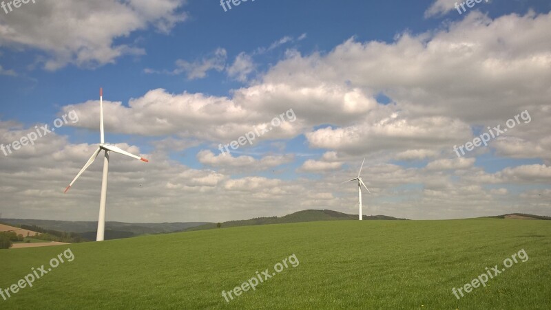 Pinwheel Clouds Meadow Sauerland Meschede