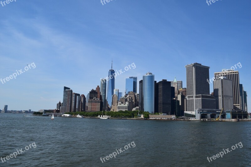 New York City Skyline New York Manhattan Usa