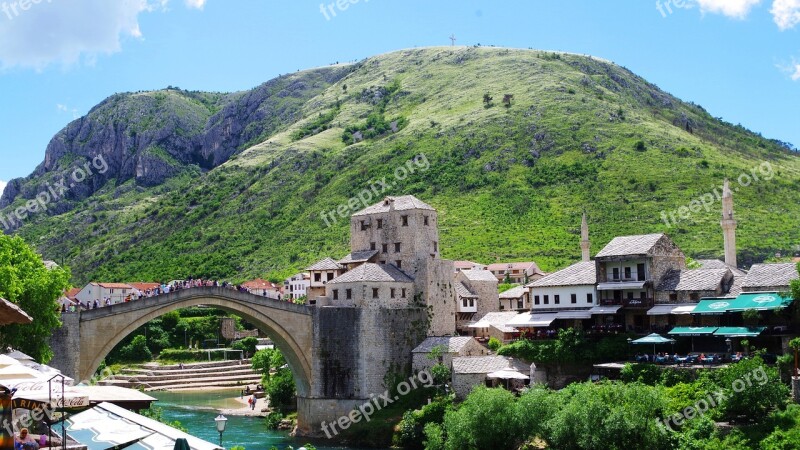 Mostar Bridge Bosnia Balkan Unesco