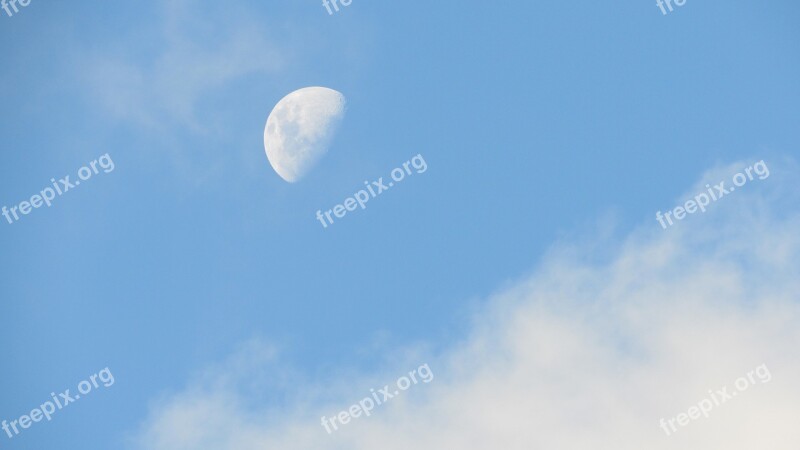 Moon Moonlight Sky Crescent Moon Clouds