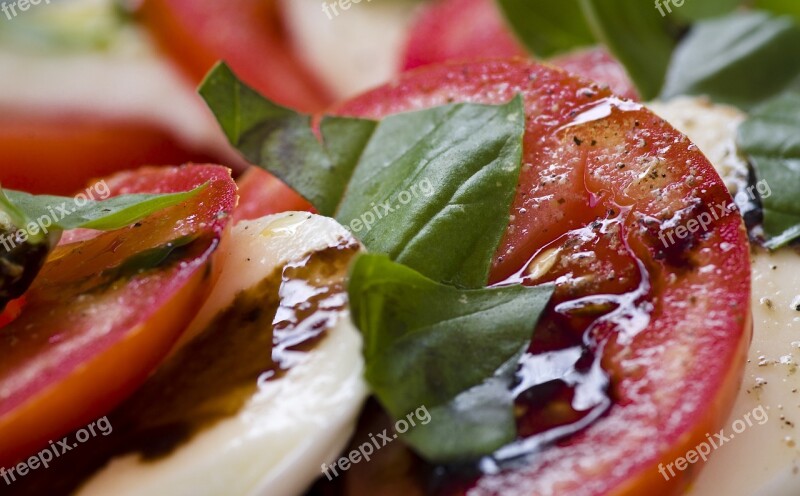 Caprese Tomato Mozarella Basil Fresh