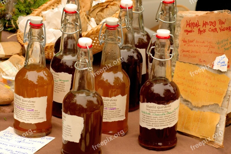 Apple Cider Vinegar Food Harvest Market Farmers Market