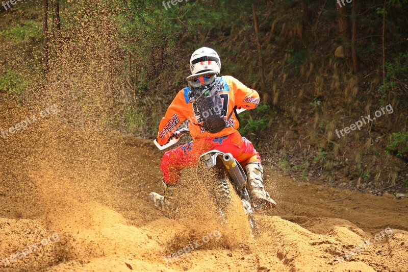 Motocross Sand Motorcycle Motorsport Race