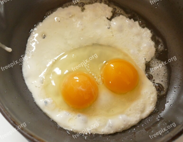 Fried Egg Double Yolked Egg Egg With Two Yolks Egg Yolks