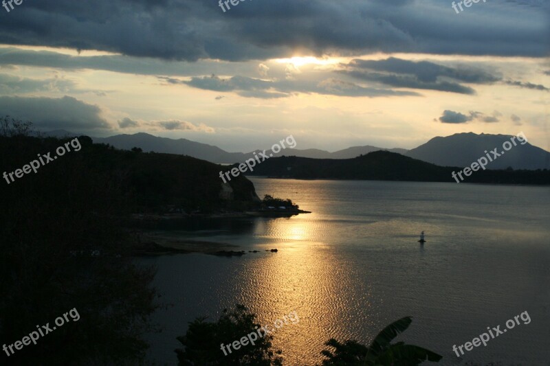 Sunset Cloudy Sky Cloudy Nature Sun