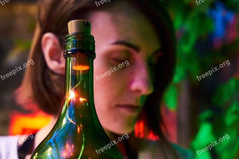 Woman Young Human Person Glass