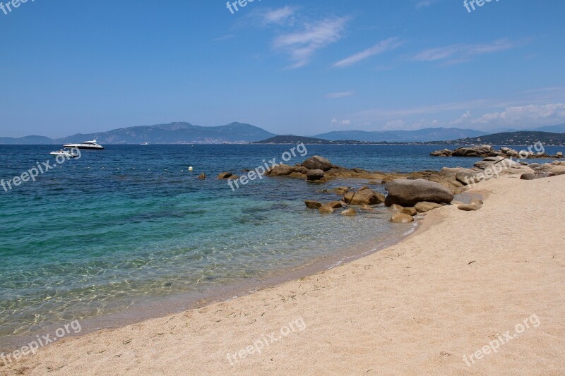 Beach Coti-chiavari Corsican Sea Summer