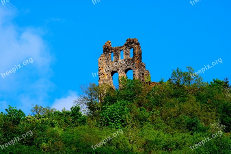 Burgruine Tower Ruin Castle Grevenburg