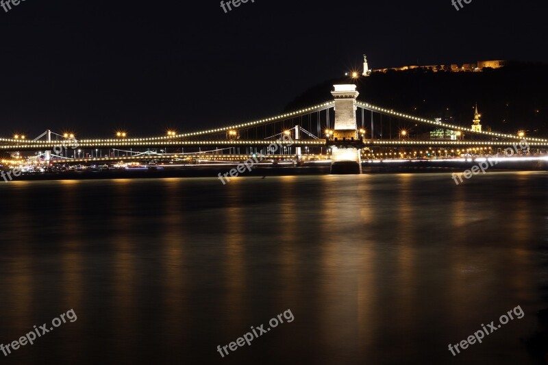 Budapest Chain Bridge Hungary Danube Bridge