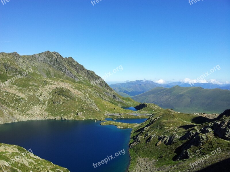 Lake Mountain Summer Nature Panorama