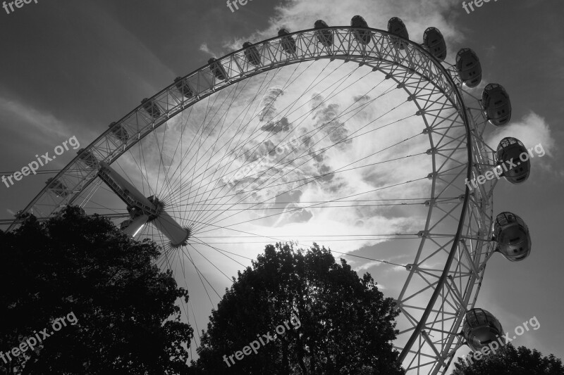 London London Eye Landmark Attraction Thames