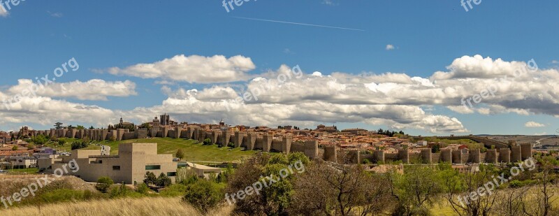 Spain City Avila Architecture Wall