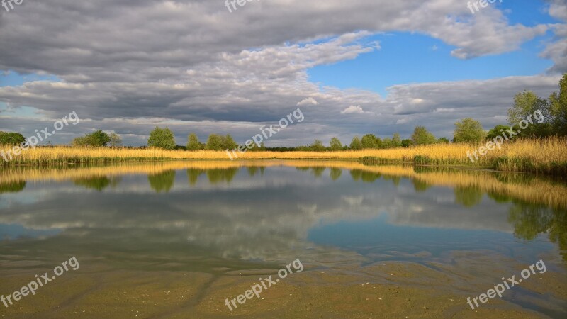 Lake Mirroring Water Landscape Mood