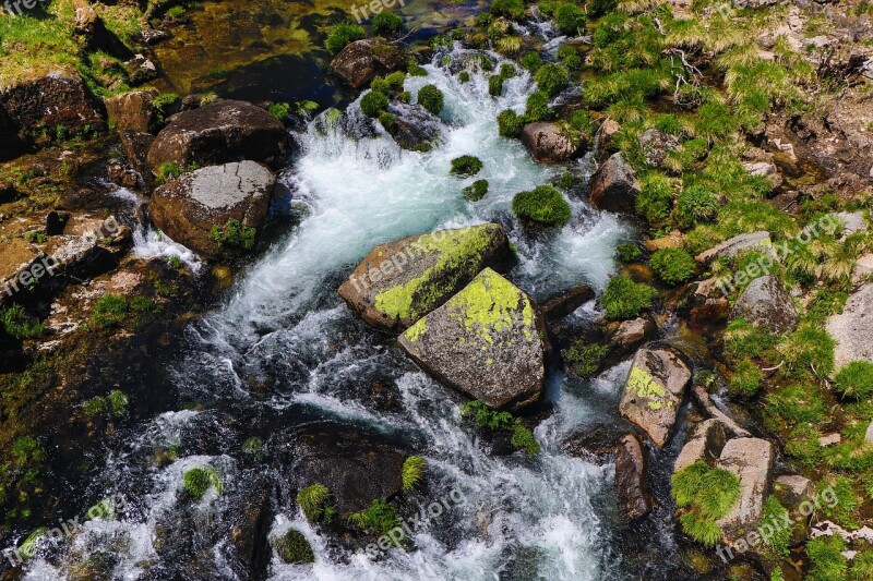 River Water Colorful Alive Rock