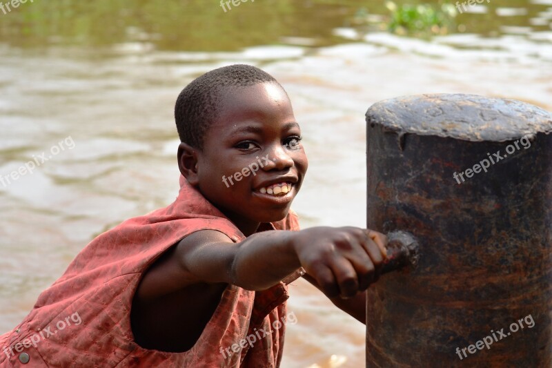 Drc Democratic Republic Of Congo Congo River Bumba Congolese Boy