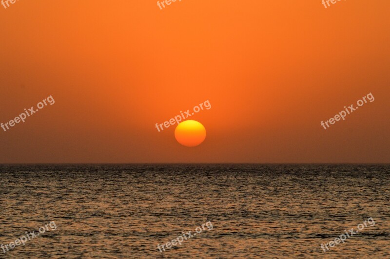 Sun Sunset Nature Beach Sea