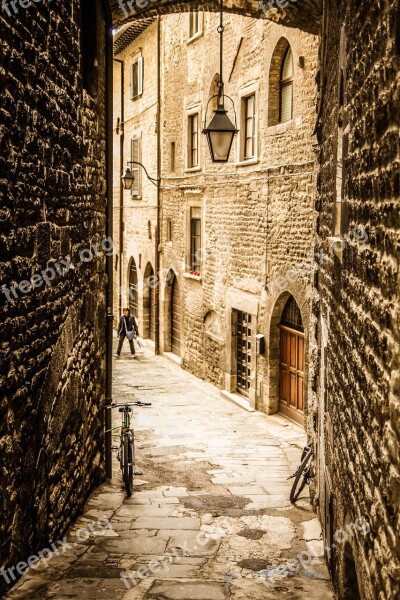 Gubbio Umbria Italy Architecture Borgo