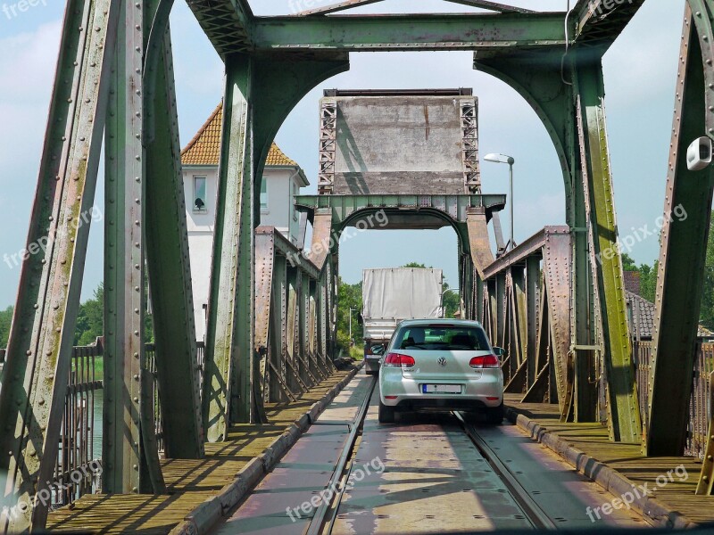 Lindaunis Bridge Schlei Crossing Road Railroad Tracks