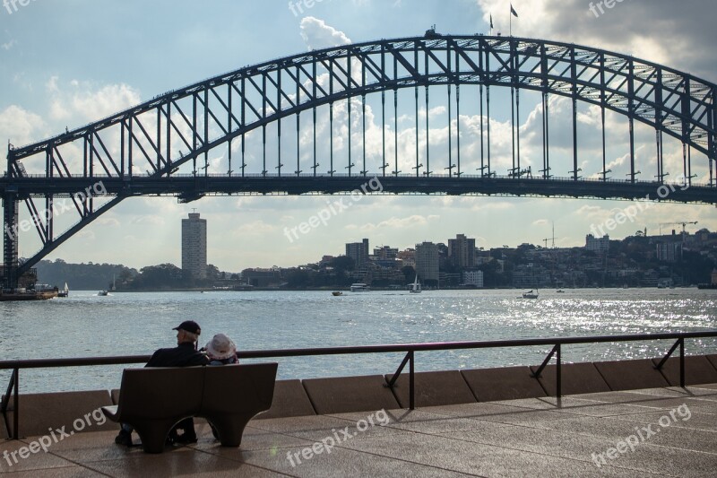 Couple Bench Sydney Harbour Bridge