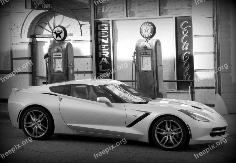 Black And White Sports Car Car Auto Automobile