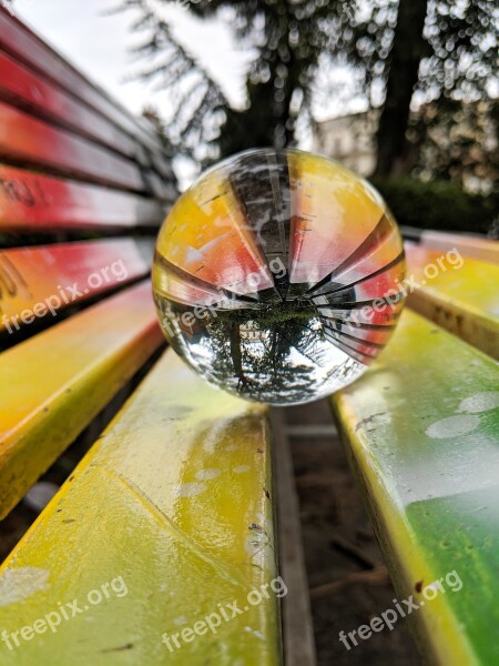 Lensball Crystal Colorful Glass Sphere