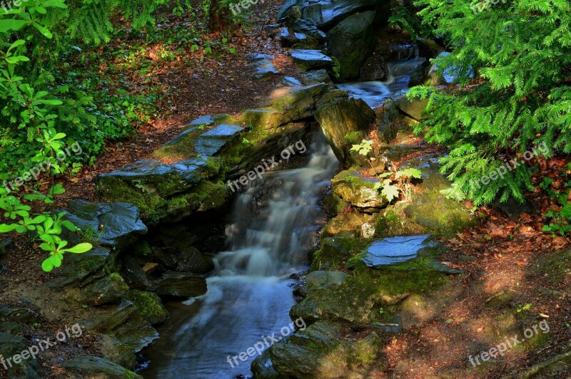 Creek Park Water Cascade Long Exposure