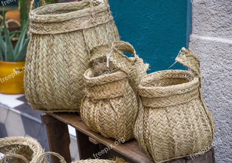 Baskets Artisan Basketry Fibers Free Photos