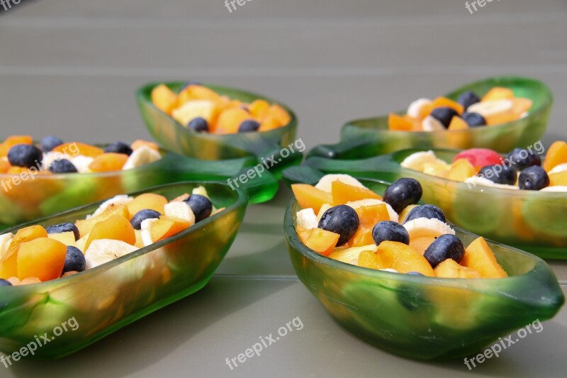 Salad Fruit Blueberry Apricot Banana