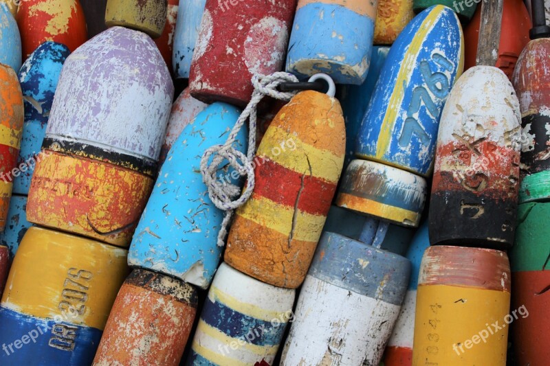 Boje Lobster Lobster Fishermen Fall Buoys