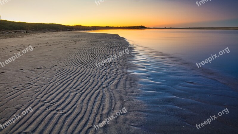 Twilight Sea Dawn Sky Beach