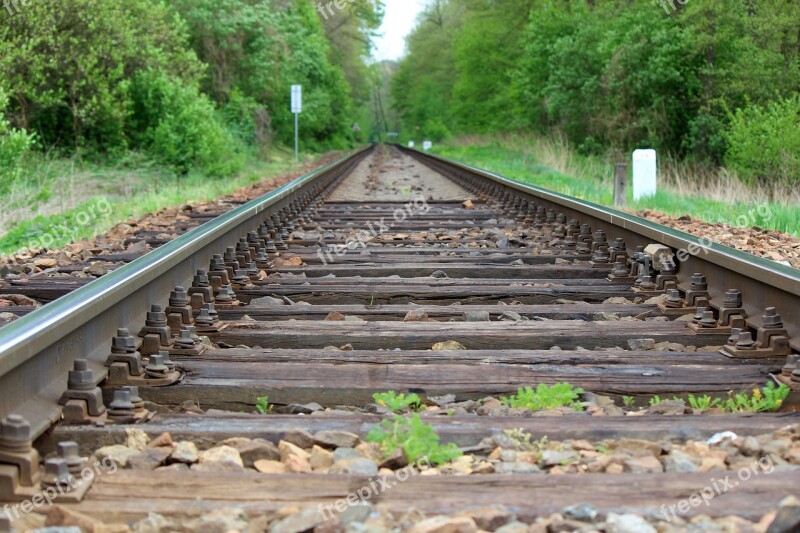 Track Ties Rail Railway The Threshold