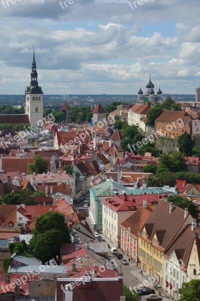 City Overview Tallinn Estonia Buildings