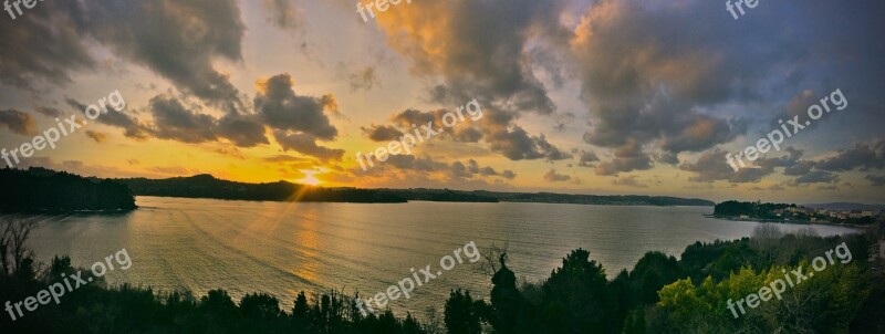 Costa Clouds Sea Sky Landscape