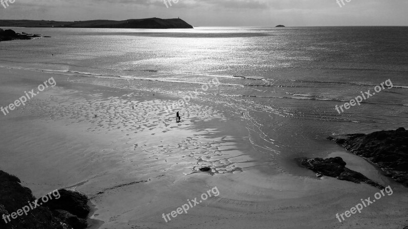 Beach Polzeath Cornwall Sand Moody